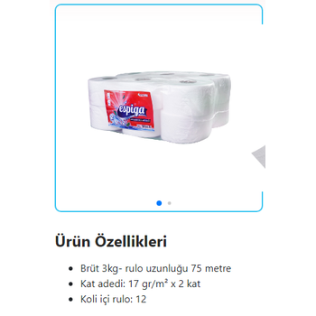 Espiga Mini Jumbo Tuvalet Kad 12 li  (3 Kg)