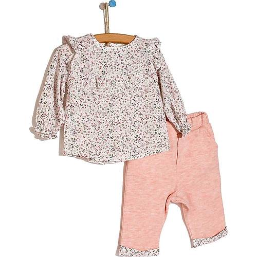 For My Baby Pink Birds Gömlek-Pantolon