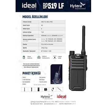 HYTERA BP519LF D�G�TAL L�SANSSIZ EL TELS�Z�