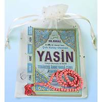 Yasini kitab Tl Kese Gl Kokulu Tesbih 3l Mevld seti anta boy 13x16cm 128 sf.