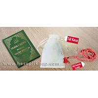 Kiiye zel Yasin Ciltli Tl kese-Tesbih Orta Boy 17x25 cm 100 ad. VE ZER