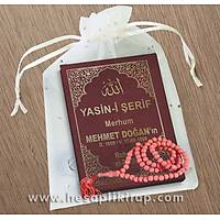 Kiiye zel Yasin Ciltli Tl kese-Tesbih Orta Boy 17x25 cm 100 ad. VE ZER