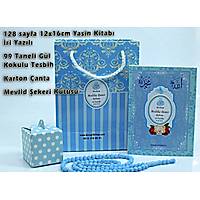 Karton antal ri Yazl Yasin Kitab Mavi Kapak Set 128 sayfa