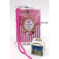 Pembe kapak Yasin Kitab Tll Tesbihli eker Kutulu Mevlt hediyesi