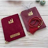 Kadife Yasin kitab inci tesbih Tl kese anta Boy