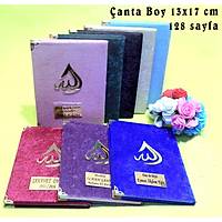 Kadife Yasin kitab Damla Allah Lafzl anta Boy 12x17 cm 128 sf.