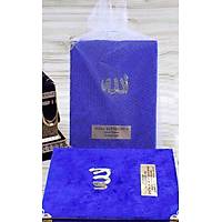 Kadife Kapl Yasin kitab LACVERT Kapak Allah Lafzl, isim Baskl