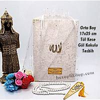Byk Boy Kadife Yasin Kitab set isim plakal 17x25 cm 192 sayfa