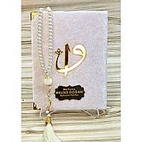 Kadife Yasin kitab Elif Vavl pleksi isimli inci tesbihli Tl keseli