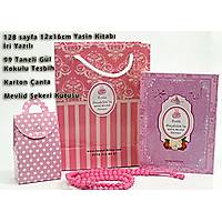 Karton antal ri Yazl Yasin Kitab Pembe Kapak Set 128 sayfa