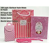 Karton antal ri Yazl Yasin Kitab Pembe Kapak Set 128 sayfa