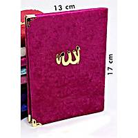 Kadife Kapl Yasin kitab Allah Lafzl anta boy 13x17cm