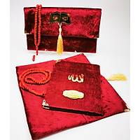 Kadife antal Yasin Kitab Tesbihli 128 sayfa 13x17cm