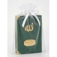 isimli Kadife Yasin Kitab� Pleksi isimli �anta Boy 80 sayfa 13x17 cm