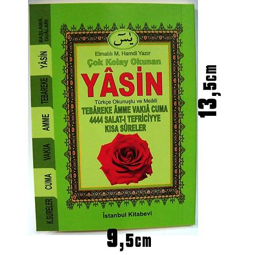 Yasin kitab Tl Kese Gl Kokulu Tesbih cep boy Mevlt seti 9x13cm 128 sf.