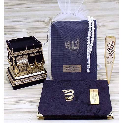 Kadife Yasin kitab Set Kapsamal 216 sayfa Tl kese Gl Kokulu Tesbih