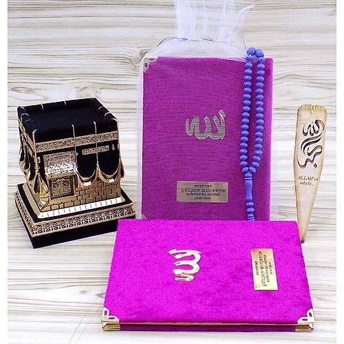Kadife Yasin kitab Set Kapsamal 216 sayfa Tl kese Gl Kokulu Tesbih
