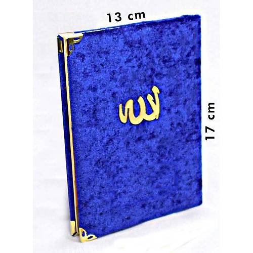 Kadife Kaplı Yasin kitabı Allah Lafızlı Çanta boy 13x17cm
