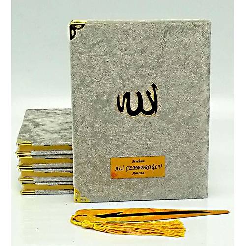Kadife Yasin kitab Set Tl kese, tesbih, Gl Suyu, anta Boy