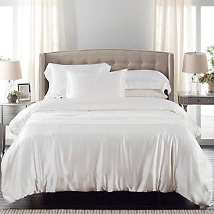 Tek Ki�ilik Beyaz Saf �pek Nevresim Tak�m�