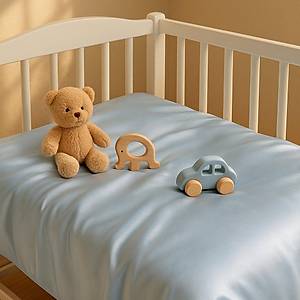 Premium Mavi �pek Bebek Yorgan�