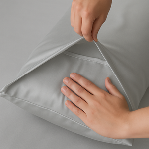 Zarf Tipi (Envelope) G�m�� Gri �pek Yast�k K�l�f� Premium 22MM