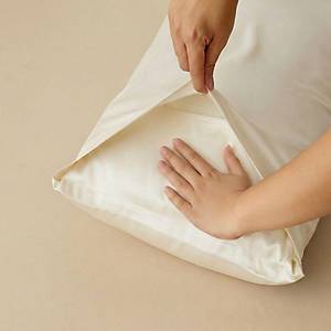 Zarf Tipi (Envelope) K�r�k Beyaz �pek Yast�k K�l�f� Premium 22MM