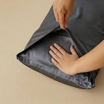 Zarf Tipi (Envelope) F�me Gri �pek Yast�k K�l�f� Premium 22MM