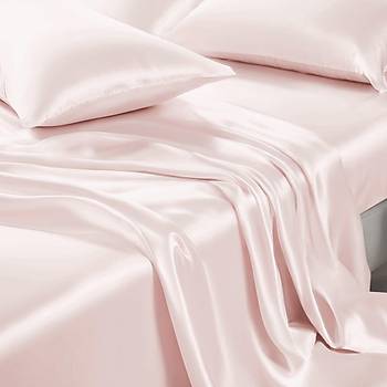 Tek Kiilik Toz Pembe Saf pek Nevresim Takm