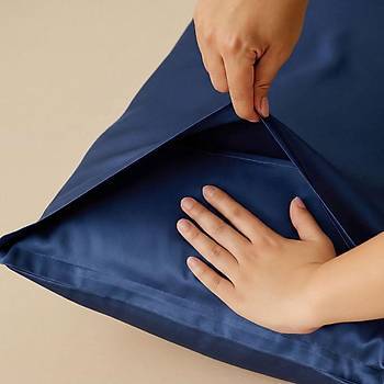 Zarf Tipi (Envelope) Lacivert �pek Yast�k K�l�f� Premium 22MM