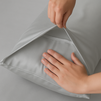 Zarf Tipi (Envelope) G�m�� Gri �pek Yast�k K�l�f� Premium 22MM