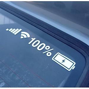 Telefon �konlar� Cam Sticker  - Beyaz 35x4,5cm