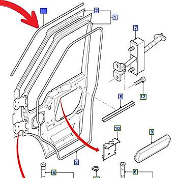 Transit V184 �n Kap� Toz Lasti�i / Fitili (1200 mm) 2001-2006 (SOL) | ORIJINAL