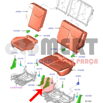 Courier Arka Sol Koltuk Yan Bakaliti / Yan Kalkan (SA) 2014-2020 | ORIJINAL