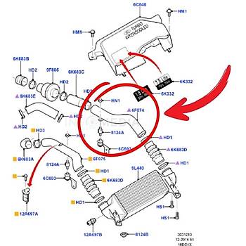 Connect 1.8 TDCI Intercooler Hortumu (G�R��) 2002-2007 | ORIJINAL