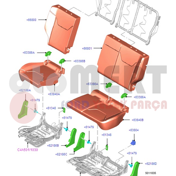 Courier Arka Sa Koltuk Yan Bakaliti / Yan Kalkan (SA) 2014-2020 | ORIJINAL