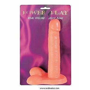 Jelly Dokulu Testisli Power Play Dildo