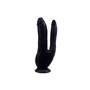 Vantuzlu Realistik �atal Zenci �ift Giri�li Dildo