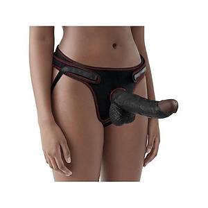 Kemerli ��i Dolu Zenci Dildo 21cm Penis