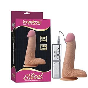 Gerçekçi Dokuda Titreşimli 20 Cm Realistik Vibratör Penis