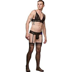 Erkekler ��in Dantelli Jartiyer Tak�m