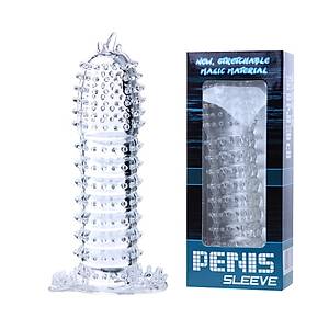 Kalın Kabartmalı Silikon Penis Kılıfı