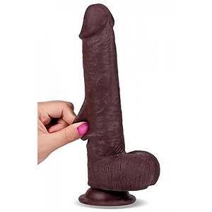 �ift Katmanl� Yumu�ak Zenci Siyah Penis 20cm