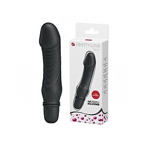 Titre�im �zellikli Silikonlu Vibrat�r Siyah 13.5cm