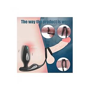 Penis Halkal� �arjl� Tak�labilir Vibrat�r Plug