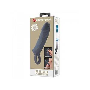 Dolgulu Realistik Uzatmal� Penis Dildo Zenci K�l�f