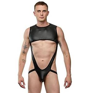 Arkas� A��k Dekolteli Erkek Body