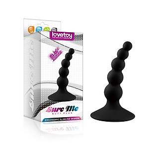 Kıvrımlı Anal Plug Vantuzlu 5 inç