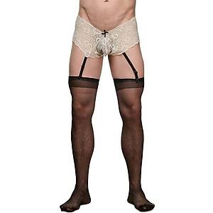 Dantel �ortlu Erkek Jartiyerli Set