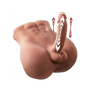 Git Gelli Hareketli 18cm Penisli ve Anal Giri�li Erkek V�cut